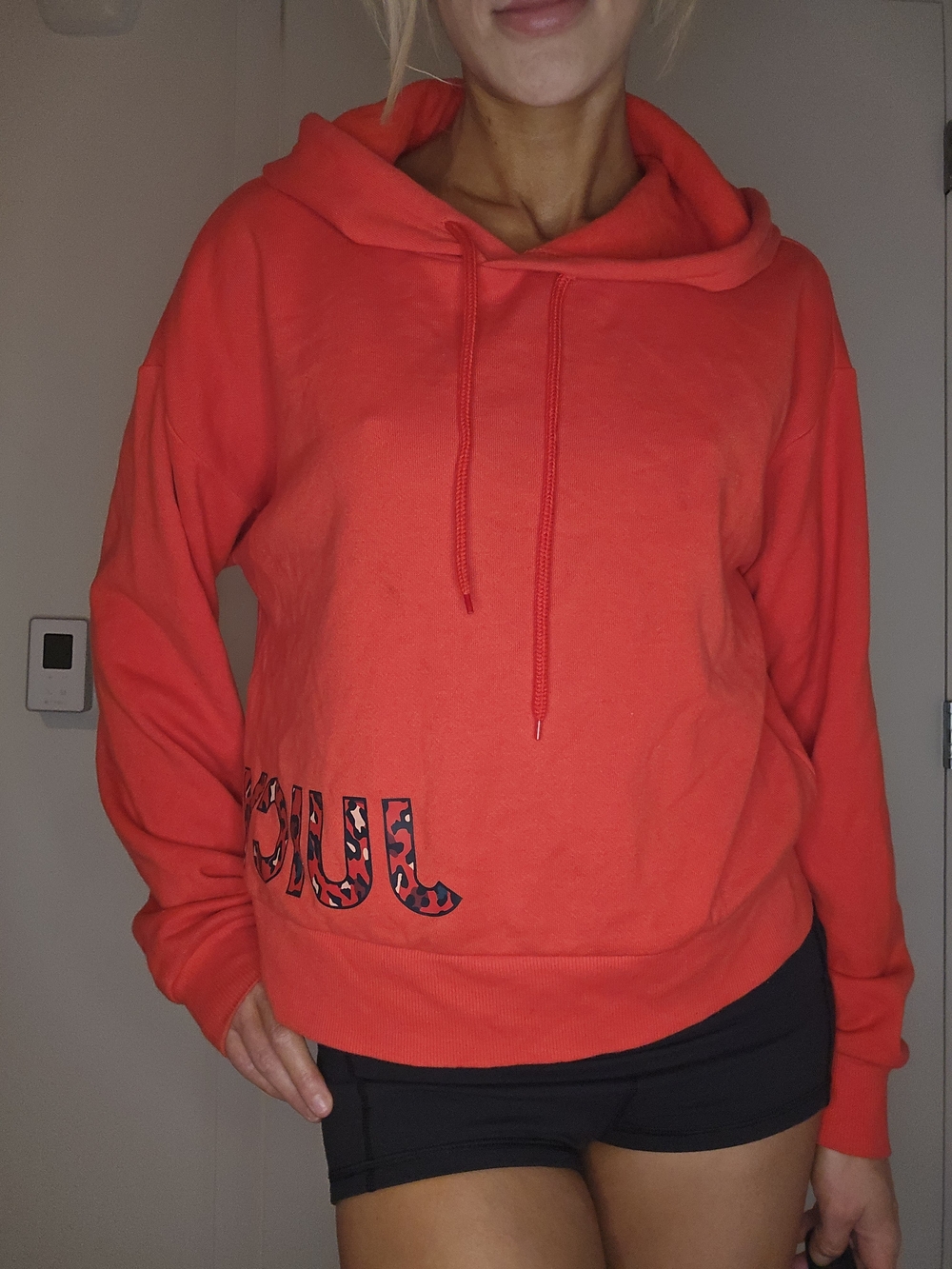 Juicy Couture Red Hooded Pullover Sweatshirt